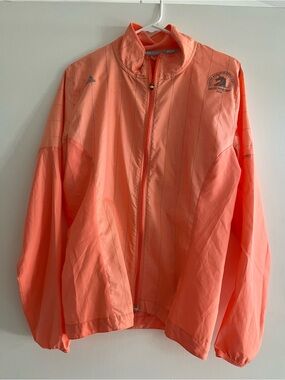 adidas Coral-Orange Full-Zip Track Jacket